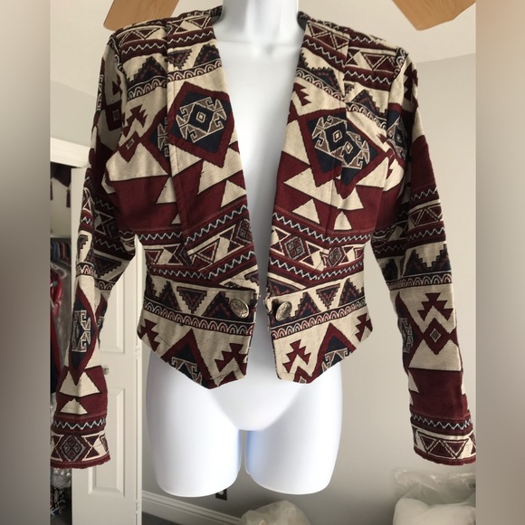 Southwest Canyon Jackets & Blazers - NEW Southwestern Women's Cropped Jacket